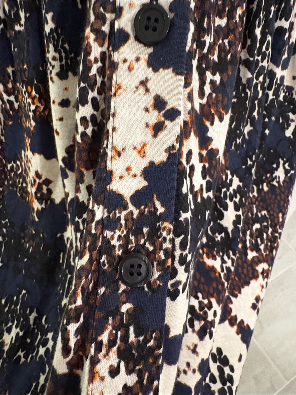 Reiss NWT Antonia printed Jersey Dress. Size 4. Black cream, browns - Picture 6 of 10